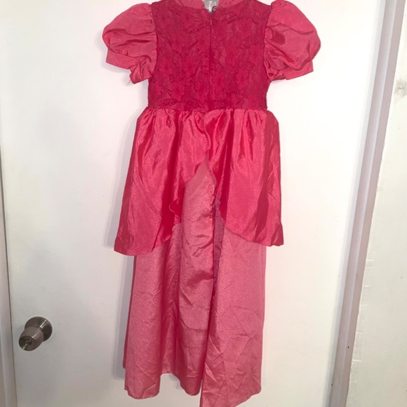 NWOT Princess Peach Costume for Girls Super Brother Kids With Crown Size 100-T - Picture 4 of 10